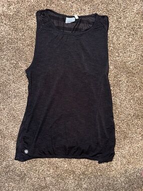 Women’s Black Sleeveless Mesh-Back Tank Top